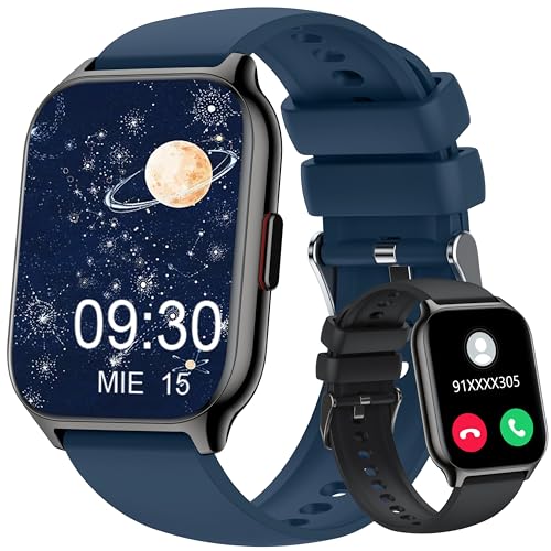 ZOSKVEE 2,0" Relógio inteligente mulher homem com chamada, Smartwatch pressão arterial ritmo cardíaco com pulso Whatsapp notificação podómetro, 100 modos relógio digital homem mulher