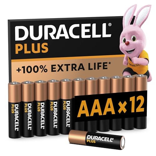 Duracell Plus pilhas alcalinas AAA (embalagem de 12), 1,5 V, LR03 MN2400