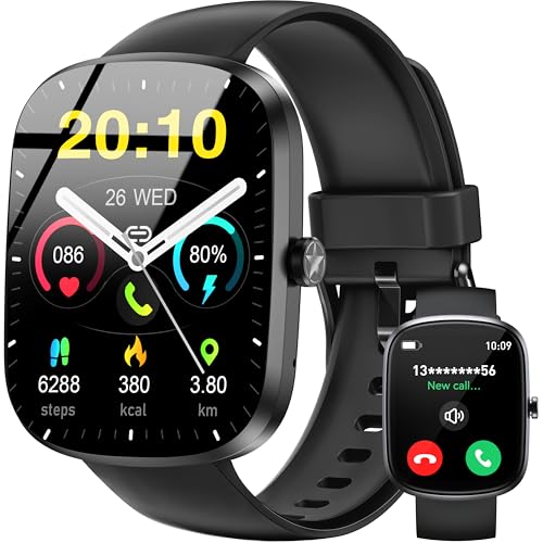 OUKITEL Relógio inteligente homem mulher com chamadas Bluetooth, 1,91" HD ecrã tátil Smartwatch Fitness com 140 modos desportivos, SpO2/monitor de sonho/podómetro, impermeável IP68 para Android iOS