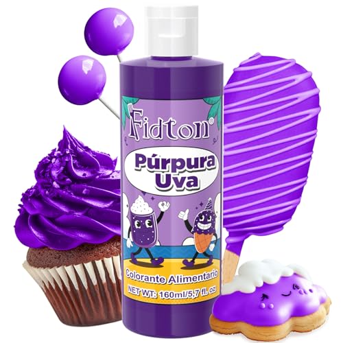 Corante alimentar 160 ml - grande capacidade corantes alimentares substituição altamente concentrada para decoração de bolos, cor alimentar para Fondant cores, Macarrão - roxo uva