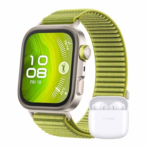 Huawei Watch FIT4 Pro Smartwatch, ultrafino, Freebuds SE2 brancos, 1,82" cristal de safira e titânio, monitor de atividade física, ECG, até 10 dias de duração da bateria, garantia de 42 meses