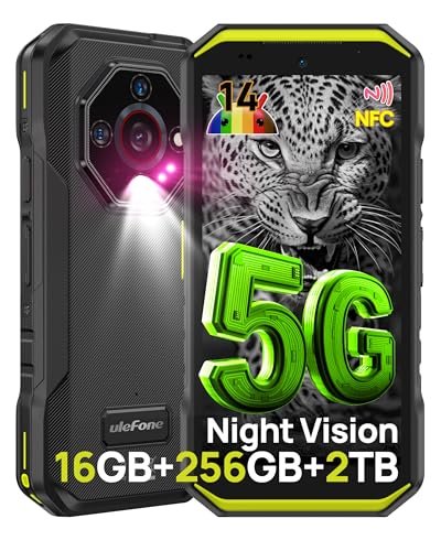 Ulefone Armor X32 Pro 5G Mobile resistente 2025, Android 14 Smartphone 16 GB + 256 GB/SD-2TB 5500 mAh telemóvel, câmara 64 MP+16 MP+25 MP, 3-Slots/Flashlight/Octagon Dome-Ii Nspired Desde In/OTG/NFC