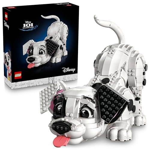 LEGO | Disney Cachorro de 101 dálmatas - Maquete para construir para adultos de figura articulada de cão interativo - Transforma em 6 cães diferentes - Presente para mulheres e homens fãs 43269