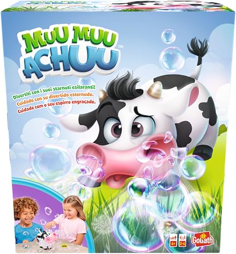 MUU MUU ACHUU - Conjunto de mesa para crianças a partir de 4 anos - divertido jogo de ações com uma vaca que espirra - coleção trevo, cuidado com os dentes de leão