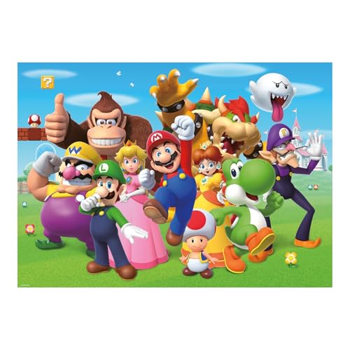 Ravensburger - Puzzle 1000 peças Super Mario | Super Mario Puzzle 70 x 50 cm | 1000 adultos | quebra-cabeças crianças + 14 anos | puzzle 1000 peças de super mario