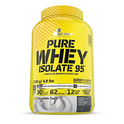 Olimp Sport Nutrition Pure Whey Isolate 95 com sabor de morango - 2,2 kg