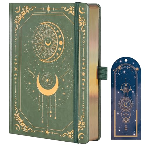 TIEFOSSI Diário de riscas para mulheres e homens, caderno de capas duras A5 de riscas universitárias com 316 páginas numeradas para escrever, diário para trabalho, escola e fazer anotações