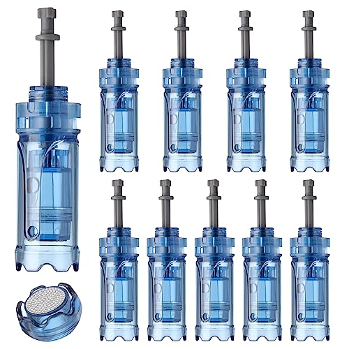 Agulhas Dermapen Nano Round pontas, microneedling caneta micro agulhas de substituição para Derma Pen A9, A8S, M8S anti-envelhecimento rugas rejuvenescimento da pele 10 peças/embalagem EN47-10-RN