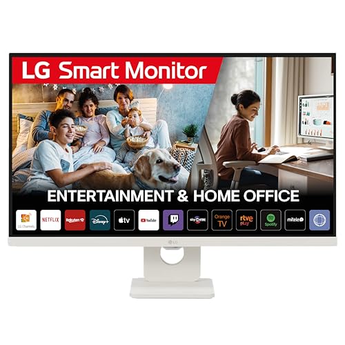 LG 27U731SA-W Monitor MyView de 27", painel IPS, (3840 x 2160), 60Hz, 5ms (GtG), WebOS 24, DCI-P3 de 90%, ajuste em inclinação (eixo horizontal), branco