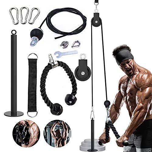 Polias ginásio para casa sistema de corda de equipamento máquina de sistema polia cabo polia máquina de músculos bíceps máquina ginásio fitness DIY polia cabo latão sistema acessório de treino