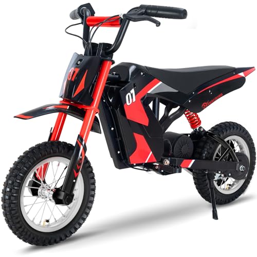 EVERCROSS EV12M Motocicleta elétrica para crianças, motocicleta elétrica com motor de 300 W, modos de velocidade de 8/12/25 KMH, 15 km de comprimento alcance, pneu de 12", Moto Cross para crianças de