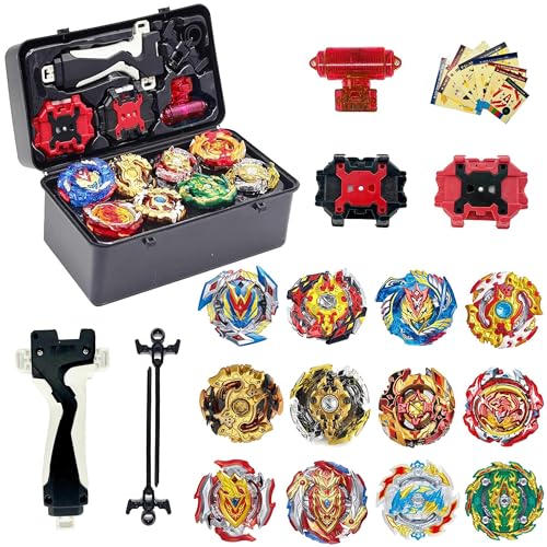 Gytobytle 12 em 1 Bey Peonças com caixa de metal Fusion Blade conjunto de pionza brinquedos, com asas