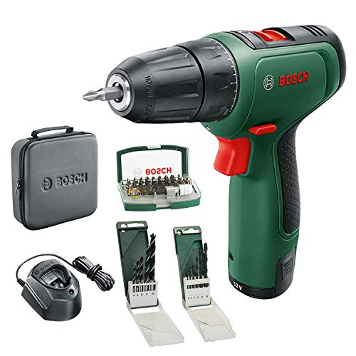 Bosch Broca / aparafusadora a bateria EasyDrill 1200 (bateria de 2,0 Ah, sistema de 12 V, conjunto de brocas e pontas de aparafusar, em capa macia) - Amazon Edition