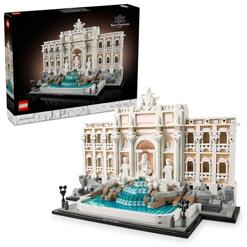 LEGO Architecture Fontana di Trevi Maquete para construção para adultos, monumento italiano de fonte barroco e minifiguras, decoração de casa, presente para viajantes 21062