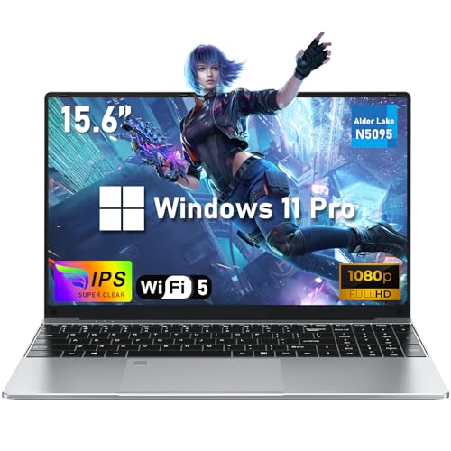 NIAKUN 15,6 polegadas Laptop computador portátil, processador N5095 (até 2,9 GHz) 16 GB RAM 1TB SSD Pc Notebook portátil para estudantes, teclado retroiluminado, 1920 x 1080P, cartão TF
