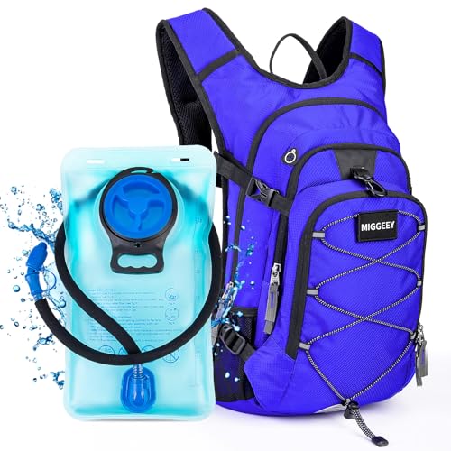 MIGGEEY 18 L Mochila de hidratação com bolsa de hidratação 3 l, grande pacote de armazenamento para homens e mulheres, mochila de ciclismo, mochila de corrida, mochila de hidratação