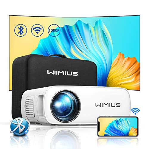 Projetor 18000 Lumen WiFi 5G Bluetooth 1080P Nativo, WiMiUS projetor mini portátil com zoom keystone projetor Full HD 4K para Android iPhone PC projetor LED suporte Fire Stick TV