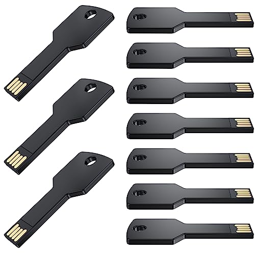 32 GB memória USB forma de chave Pendrive 10 peças Uflatek USB 2.0 Pen Drive preto memórias flash drive criativo impermeável pen USB externa data stick para presente