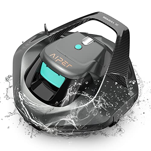 AIPER Seagull SE Robot Piscina, aspirador para piscinas rígido 90 minutos, indicador LED, estacionamento automático, robô limpa-fundos piscina para piscinas planas sobre o chão de até 80 m²