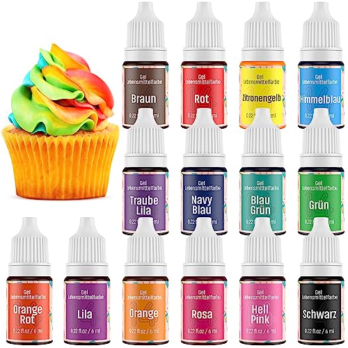 Corantes alimentares gel 14 cores - Waysroma alta concentração gel corantes alimentares substituição Food Coloring para colorir bolos biscoitos bolos rosquilhas macarons