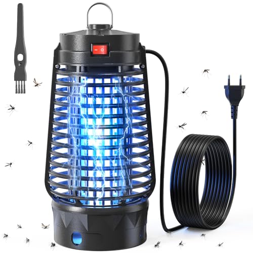 Candeeiro UV Matainsectos de 12 W, impermeável, silencioso e de baixo consumo (860 pés² Âmbito), removedor de mosquitos e armadilha para insetos, ideal para quarto, cozinha, jardim ou campismo