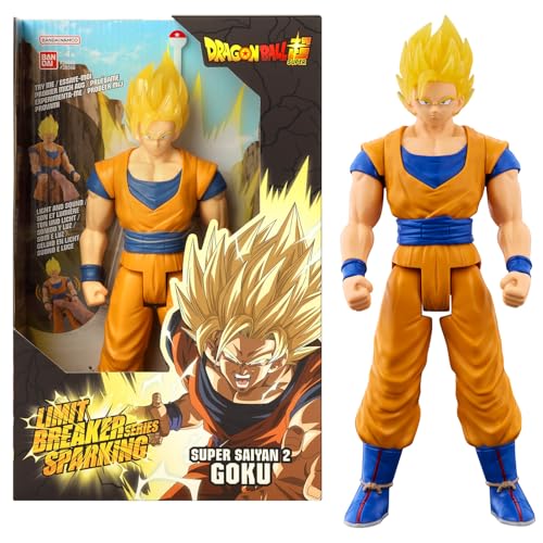 BANDAI Dragon Ball Figura Limit Breaker Series Sparkling SS2 Goku de 30 cm, com luz e som de batalhas, baseada no jogo de vídeo Dragon Ball Sparkling Zero, modelo 38566