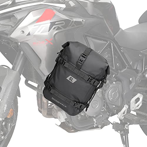 Rhinowalk Saco multifuncional para moto, pasta, bagagem de moto, 6 L, cor preta
