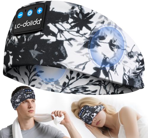 LC-dolida Auriculares para dormir Bluetooth presente homem e mulher, auriculares banda desportiva sem fios diadema decorativa recarregável auriculares Bluetooth dormir para correr, viagens e relaxar