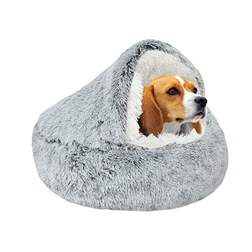 YAGE Cama de cão, cama para animais de estimação super suave caverna de gato, cama lavável para cães e gatos anti-ansiedade com fundo antiderrapante, adequado para cães pequenos e médios de menos de