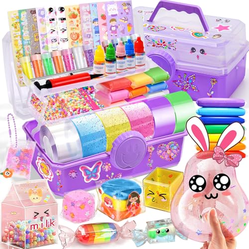 vamei Nano Tape caixa artesanato crianças com fita nano tape, argila, pérolas, autocolantes Kawaii e acessórios, Nanotape jogos de artesanato presentes para meninos e meninas