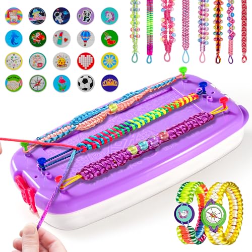 Perbabe Kit para fazer pulseiras meninas - kit de pulseiras amizade DIY artes e artesanato meninas 6-12 anos de pulseiras brinquedos criativos para meninas presente de aniversário menina 7 8 9 10 11