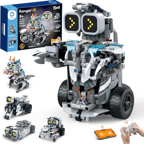 Sillbird Technic Robot transformável controlado para crianças, 5 em 1 dragão/robô/mota brinquedos de construção com programação, ideias para presentes para crianças dos 8 aos 12 + anos (646 peças)