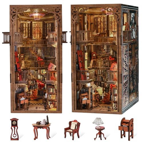 MiniCity Book Nook Kit DIY Miniatur Dollhouse Booknook Kit para adolescentes e adultos