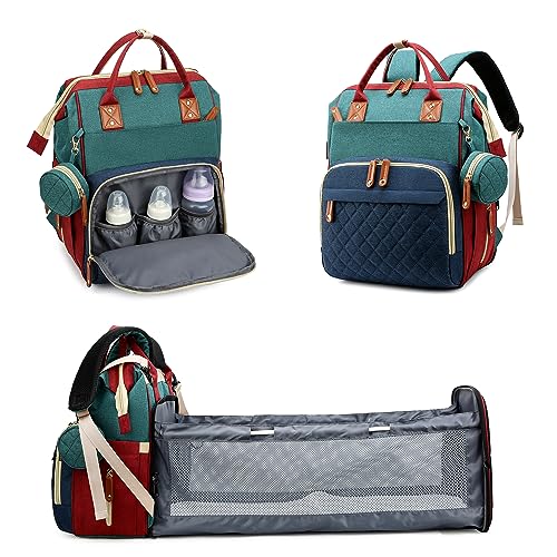 Fexkean Mochilas de fraldas para bebé, saco trocador para bebé com trocador, mochila de bebé unissexo de grande capacidade, impermeável com estilo