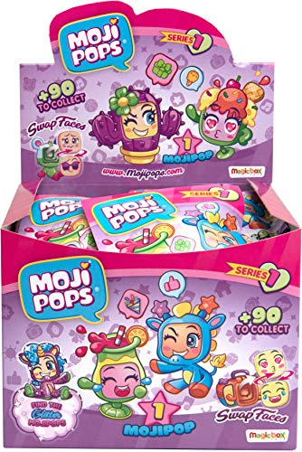 MOJIPOPS, Expositor de 24 figuras colecionáveis MojiPop, sortido de cores/modelos