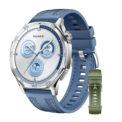 HUAWEI Watch GT 5 46 mm azul correia de fluoroelastómero EasyFit 3 verde abeto (46 mm)
