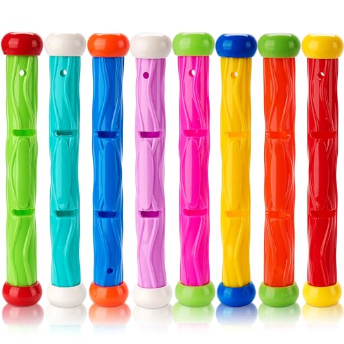 JOYIN 8 peças vara de mergulho brinquedos de mergulho brinquedos de piscina brinquedos de mergulho para crianças brinquedos subaquáticos para crianças pia de mergulho para crianças natação de verão