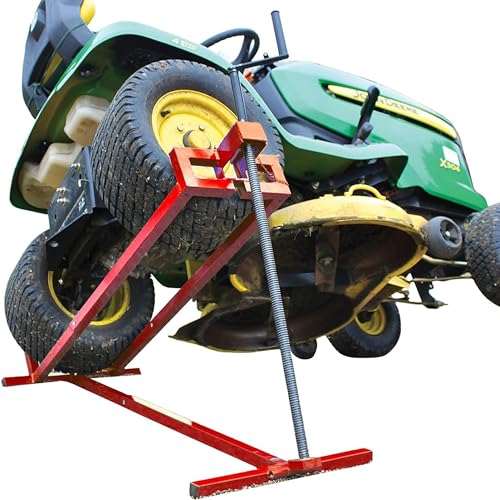 VOUNOT Elevador para trator corta-relvas, dispositivo de elevação, 400 kg, vermelho