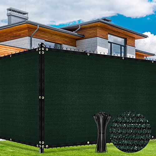 Duerer Malha de ocultação de jardim, 1,8 m x 15,2 m, malha de sombra, 170 g/m², densidade HDPE, proteção UV privacidade para cercas de jardim, terraço, varanda e cercas, verde