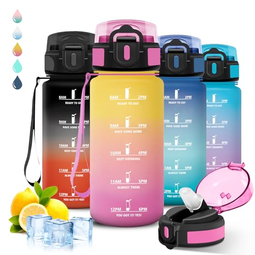 Garrafa de água para crianças, 500 ml, à prova de fugas, garrafa de água para crianças, colégio, com fecho de segurança, cantil com palhinha, para a escola, café, escritório, campismo, desportos