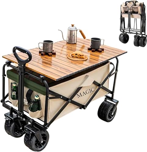 Dobrável para campismo, piquenique etc. Carrinho de mão descapotável em mesa de jardim. Carretel de transporte com bolsa e alça ajustável. Carrinho de mão com travão.