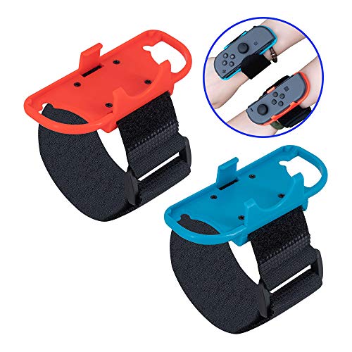 Mcbazel Bandas de Muñeca para Correa Ajustable para Controladores Joy-Con de NS Switch/Switch oled Just Dance, Burn It Up, Fitness Boxing