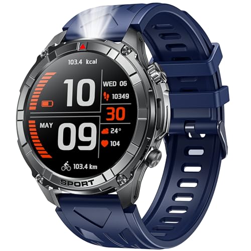 Relógio inteligente homem Smartwatch com chamadas - 1,52" redondo desportivo Smart Watch Men com pulso de pressão arterial 100 modo desportivo pulseira de atividade IP68 impermeável para iPhone
