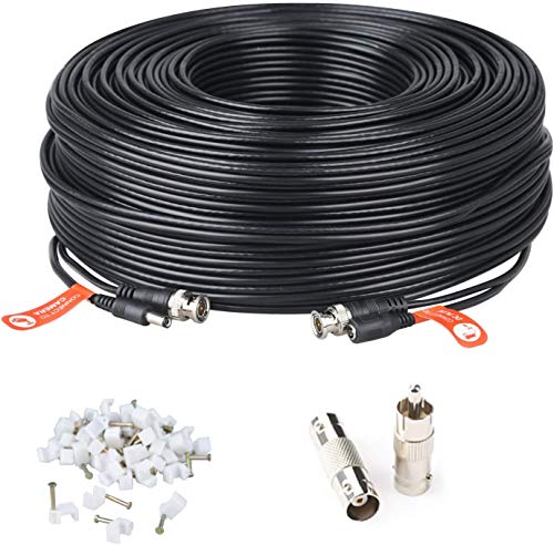 Tonton 200Ft/60M 4K-8MP-5MP-2MP BNC cabo de vídeo CCTV 60Meter BNC Cabo, cabo de extensão para câmara de vigilância de vídeo sistema de vigilância BNC RCA adaptador