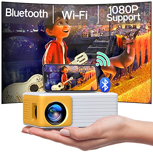 YOTON Mini projetor portátil WiFi - nativo 720P projetor de vídeo suporta conexão com telemóveis, tablets, Fire Stick, iOS e Android, ideal para cinema em casa e videojogos