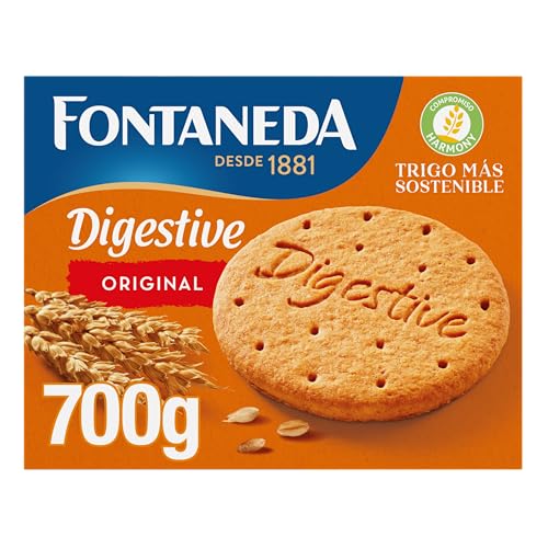 Fontaneda Digestive original, bolachas crocantes, deliciosas para o pequeno-almoço e lanches, 700 g