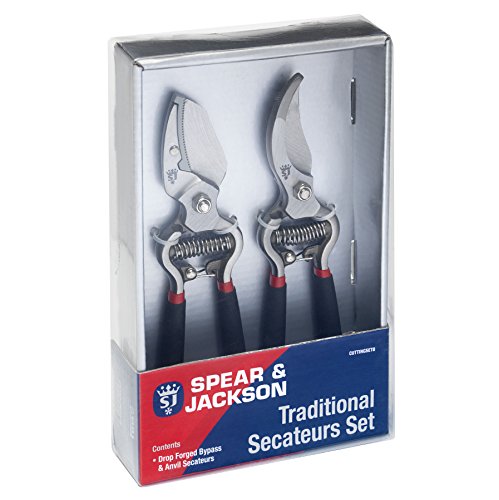 Spear & Jackson CUTTINGSET8 Conjunto de podadoras tradicionais de bypass e bigorna