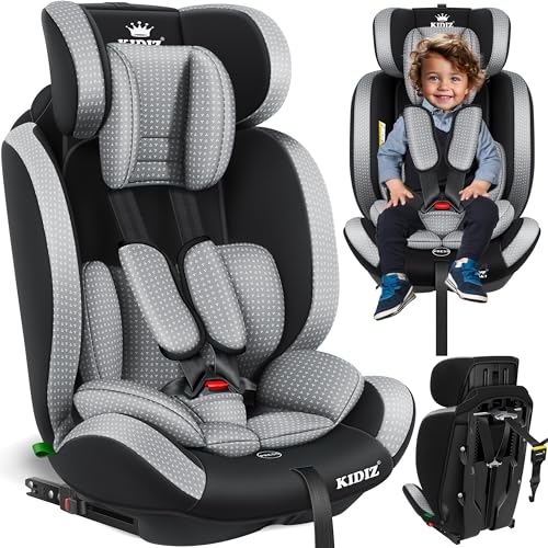 KIDIZ® Triangle Premium - Assento infantil para carro (9 kg, 36 kg, grupo 1/2/3, universal, homologado de acordo com ECE R129/03, com Isofix)