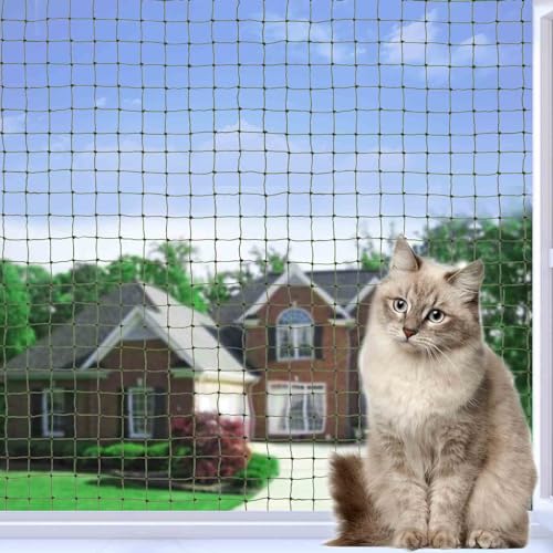 Tatamiyya Rede para gatos para varanda, 4 x 10 m, rede de proteção para gatos reforçada, resistente a mordidas e quebra, resistente aos raios UV e às intempéries, para varandas, terraços e
