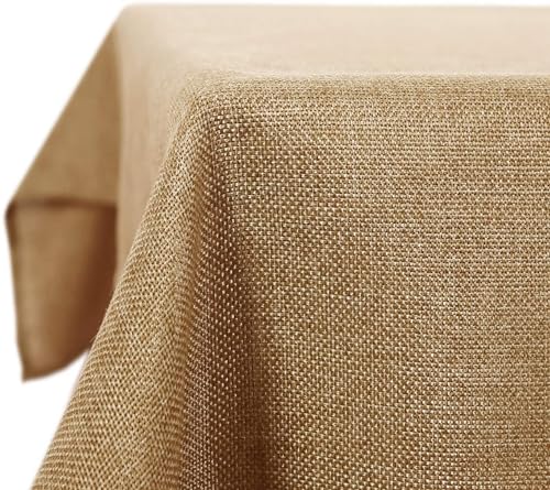 Deconovo Toalha de mesa retangular para sala de jantar, cozinha ou salão. Efeito linho.